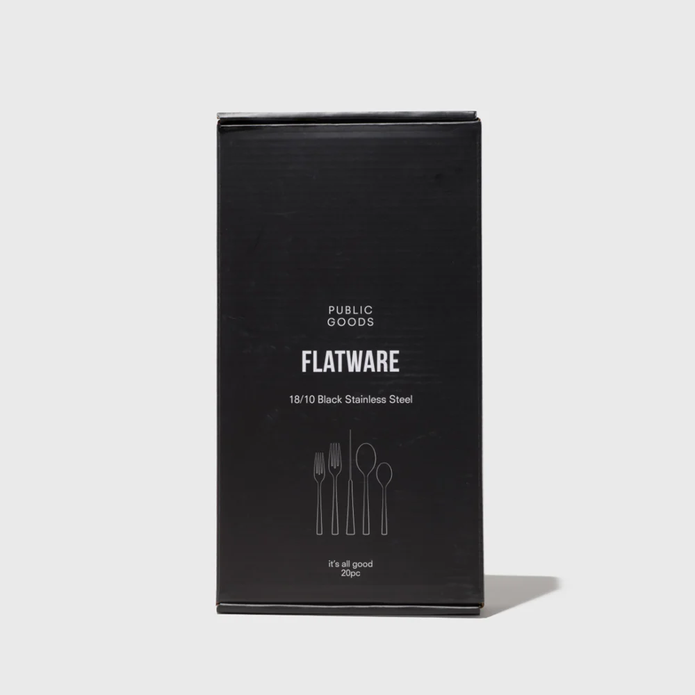 18/10 Black Stainless Steel Forged Flatware Set - Image 4